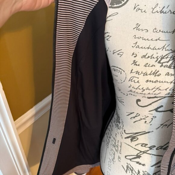 Lululemon Athletica Go the Distance JacketMini Pop Stripe Mink Berry Black - Picture 8 of 14